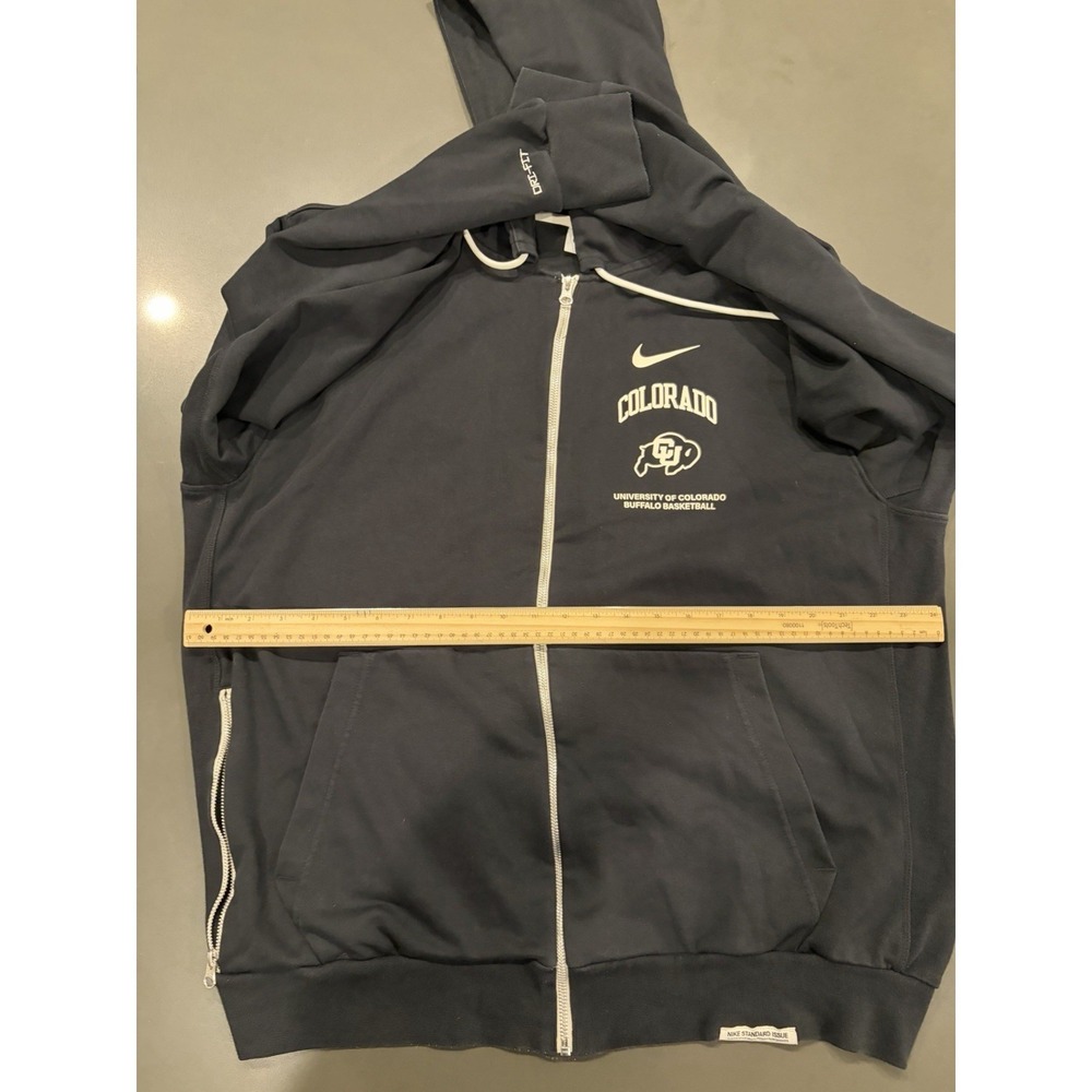 Nike Colorado Buffaloes Basketball Hoodie Mens XLT Black Full Zip Dri-FIT Tall - Picture 10 of 11